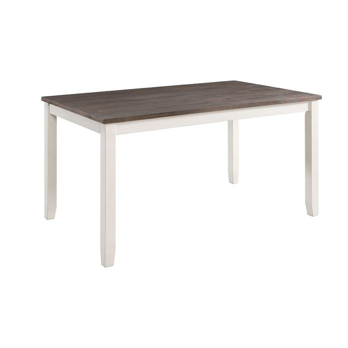 Martin 5 Pc Dining set (Dark Brown Top - White Base)