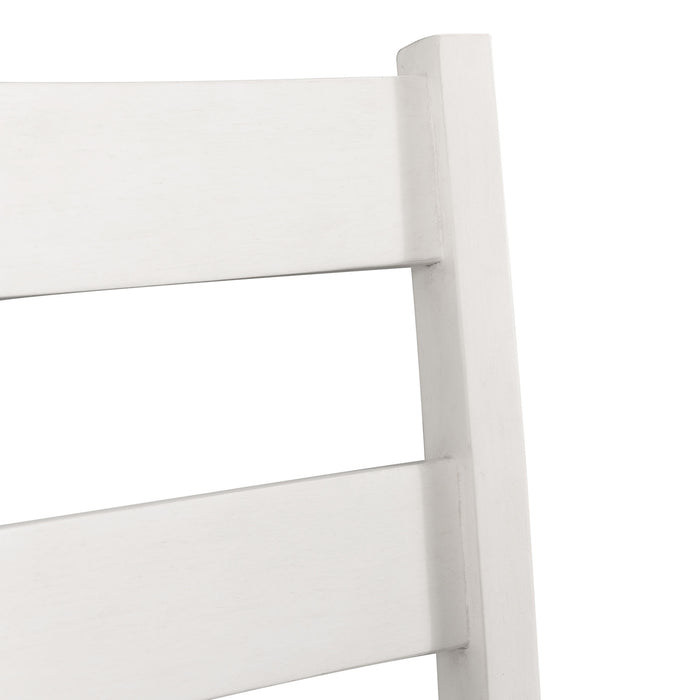 Martin 5 Pc Dining set (Dark Brown Top - White Base)