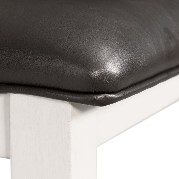 Martin 5 Pc Dining set (Dark Brown Top - White Base)