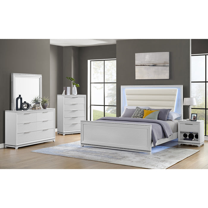 Denmark 6-Drawer Dresser in White - Pierce Furniture Gallery