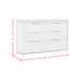 Denmark 6-Drawer Dresser in White - Pierce Furniture Gallery