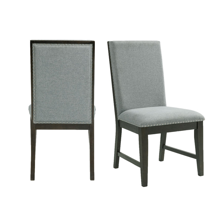Donovan Upholstery Side Chair Dark (2 Per Pack) - Pierce Furniture Gallery