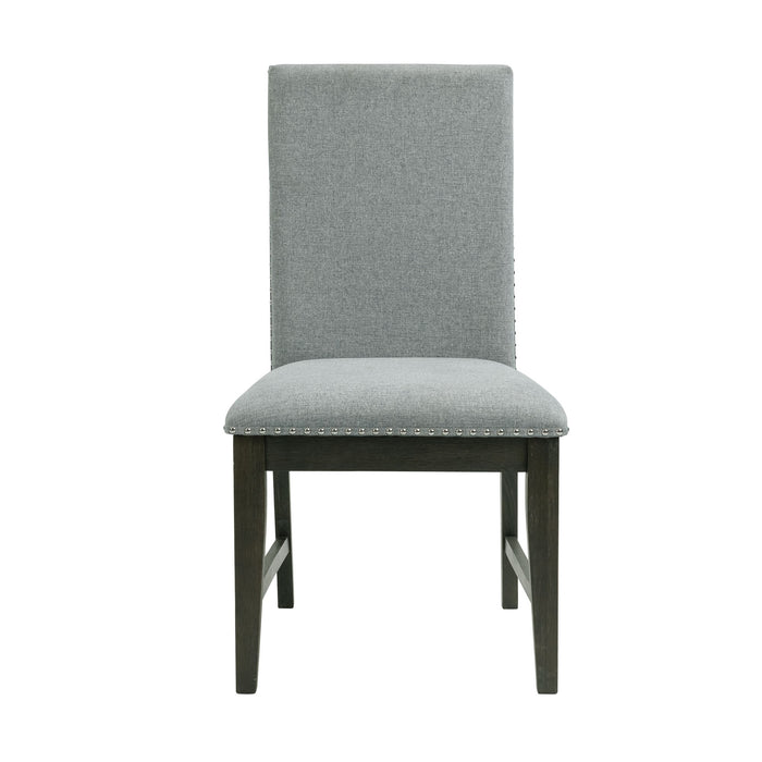 Donovan Upholstery Side Chair Dark (2 Per Pack) - Pierce Furniture Gallery