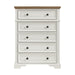 Eastwood Youth 5-Drawer Chest in Brown and Off-White - Pierce Furniture Gallery