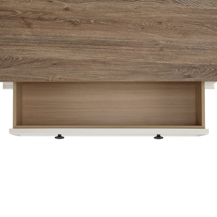 Eastwood Youth 5-Drawer Chest in Brown and Off-White - Pierce Furniture Gallery