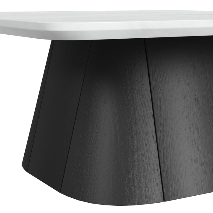 Edison Coffee Table in White and Black - Pierce Furniture Gallery