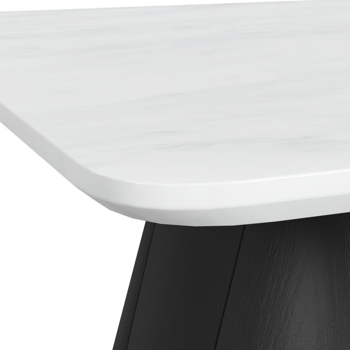 Edison Coffee Table in White and Black - Pierce Furniture Gallery