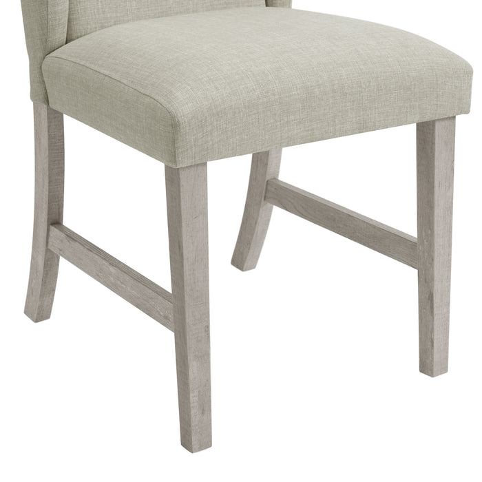 Eleanor Dining Side Chair with Heirloom Fabric in White (2 Per Carton) - Pierce Furniture Gallery
