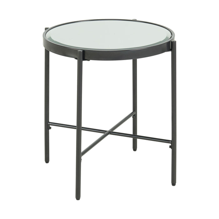 Vienna Round End Table with Glass Top image