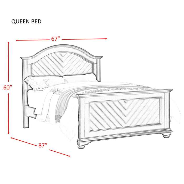 Brookpine White Queen Panel Bed