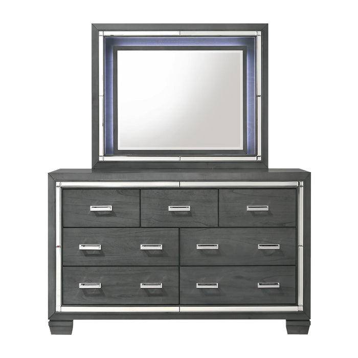 Titanium 7-Drawer Dresser w/ Mirror Set