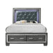 Titanium Queen Tufted Upholstered Storage Bed - Pierce Furniture Gallery