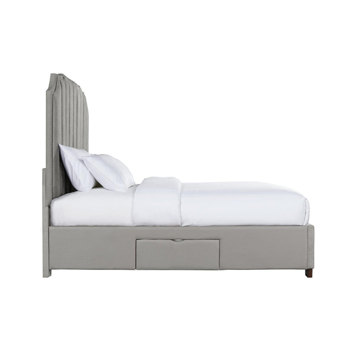 Harper Queen Upholstered Storage Bed - Pierce Furniture Gallery
