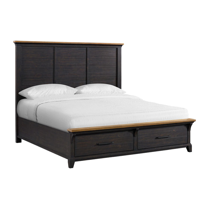 Montrose Storage Bedroom Set in Espresso & Brown