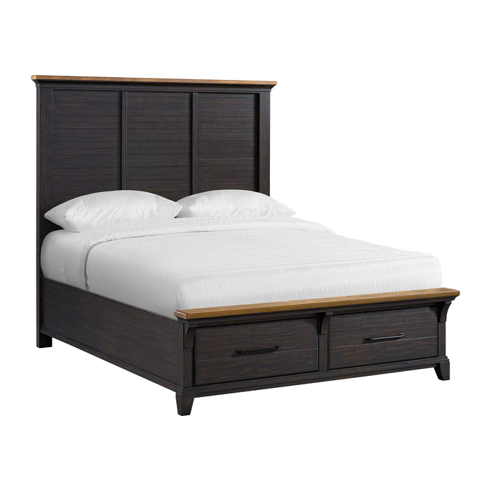 Montrose Storage Bed in Espresso & Brown