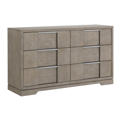 Kelis 6-Drawer Dresser in Grey - Pierce Furniture Gallery