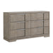 Kelis 6-Drawer Dresser in Grey - Pierce Furniture Gallery