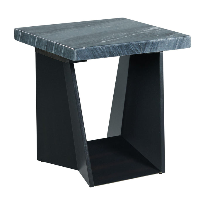 Beckley End Table Complete in Dark Marble Top