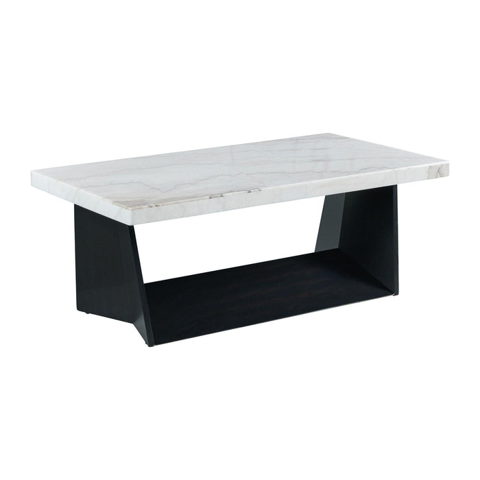 Beckley Coffee Table Complete in White Marble Top