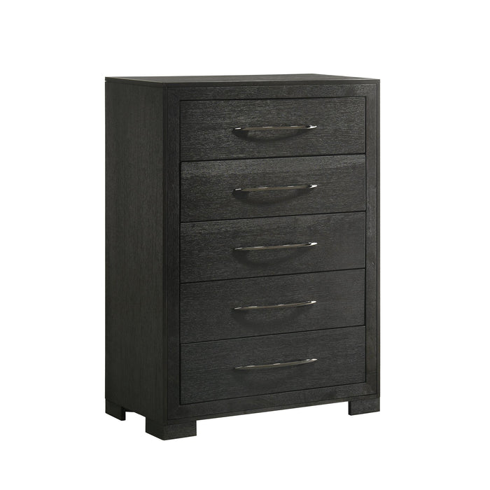 Allan 5-Drawer Chest in Black - Pierce Furniture Gallery