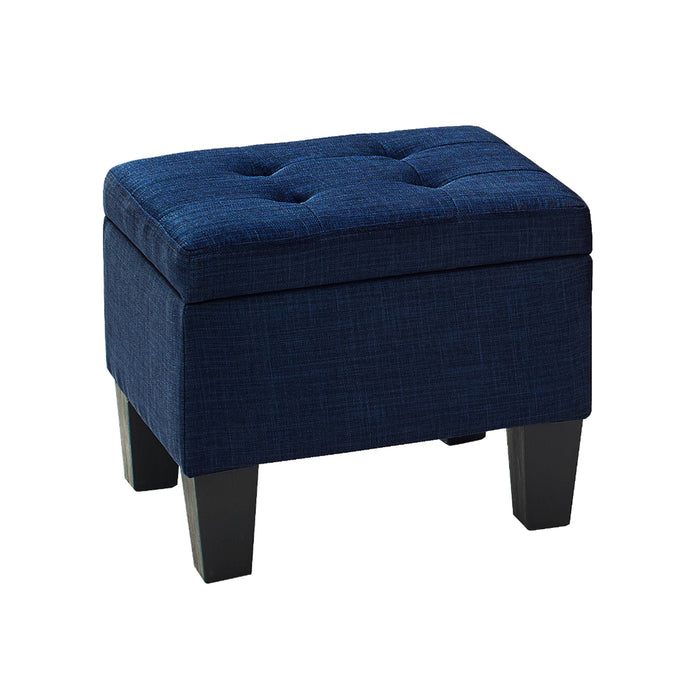 Ethan 3Pk Storage Bench with 2 Ottoman in Heirloom Blue (ISTA3A) - Pierce Furniture Gallery