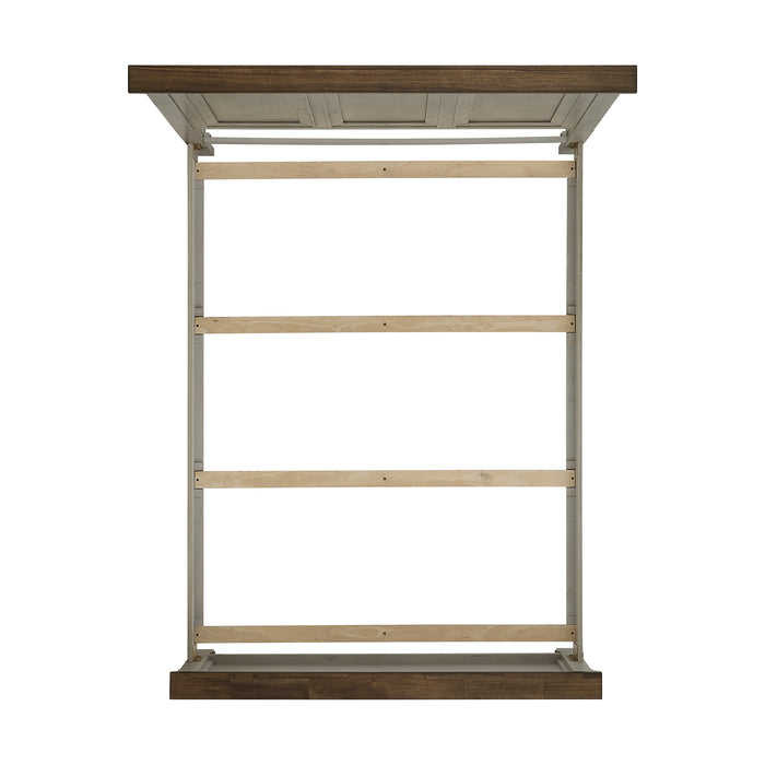 Farmington Panel Bedroom Set in Medium Brown and Washed Stone