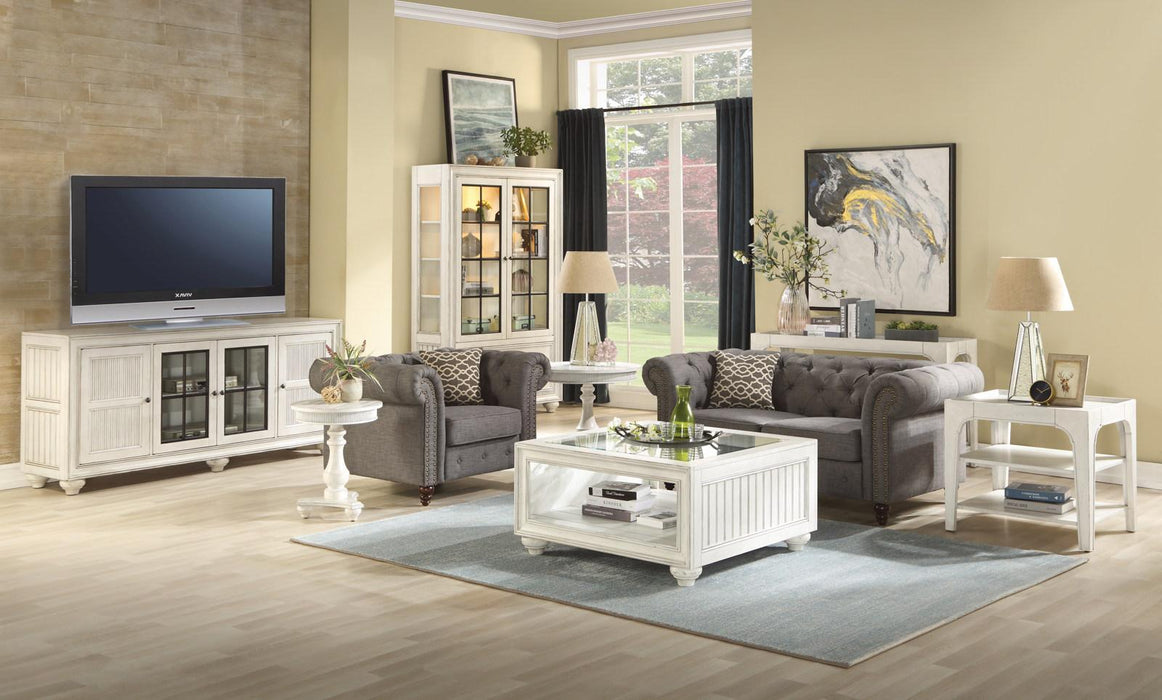 Flexsteel Harmony Sofa Table in White - Pierce Furniture Gallery