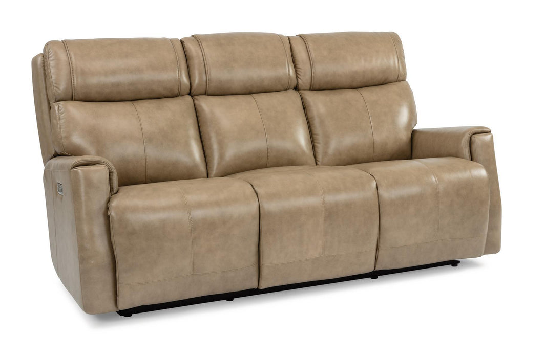 Flexsteel Latitudes Holton Leather Power Reclining Sofa w/Power Headrests