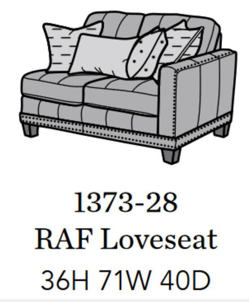 Flexsteel Latitudes Port Royal Leather RAF Loveseat image