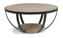 Flexsteel Compass Round Cocktail Table in Gray/Black image