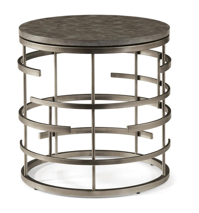 Flexsteel Halo Lamp Table in Silver