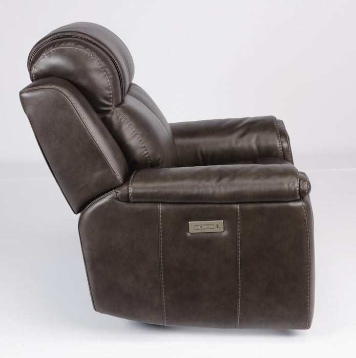 Flexsteel Latitudes Kingsley Leather Power Recliner w/Power Headrest