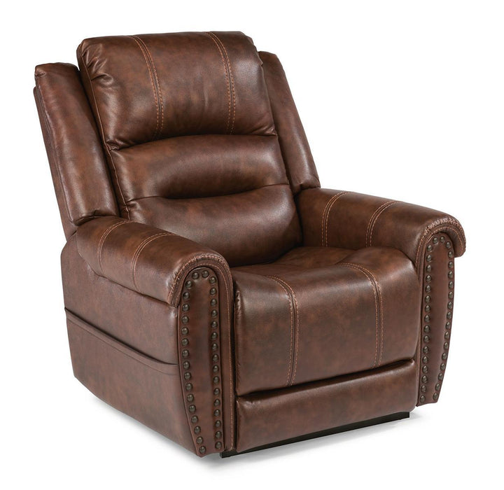 Flexsteel Oscar Power Recliner with Power Headrest and Lumbar image