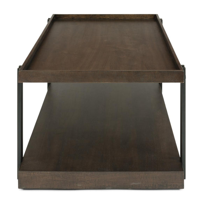 Flexsteel Prairie Rectangular Cocktail Table with Casters