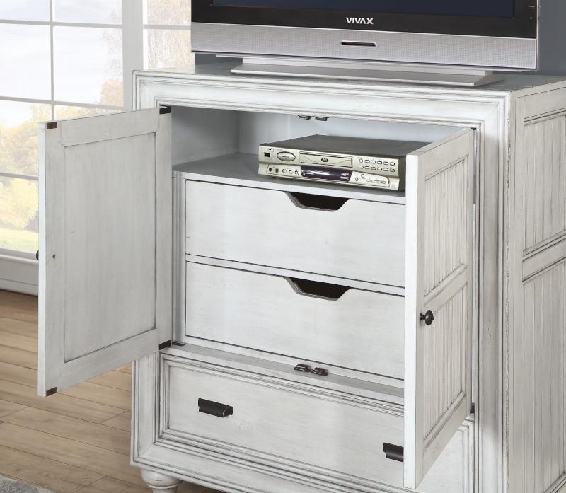 Flexsteel Wynwood Harmony Media Chest in White Wood