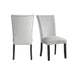 Francesca Rectangular Dining Grey Velvet Side Chair W/ Nailhead Trim (2 Per Pack) - Pierce Furniture Gallery