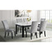 Francesca Rectangular Dining Grey Velvet Side Chair W/ Nailhead Trim (2 Per Pack) - Pierce Furniture Gallery