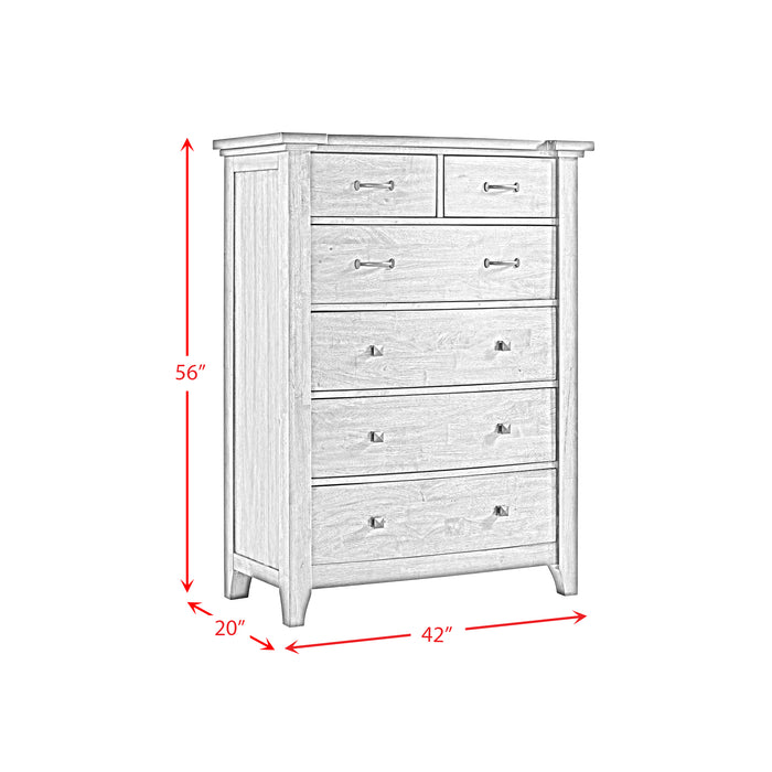 Gage 6-Drawer Chest in Chestnut - Pierce Furniture Gallery