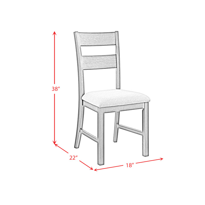 Garcia 5PC Dining Set with Table and 4 Chairs in Black