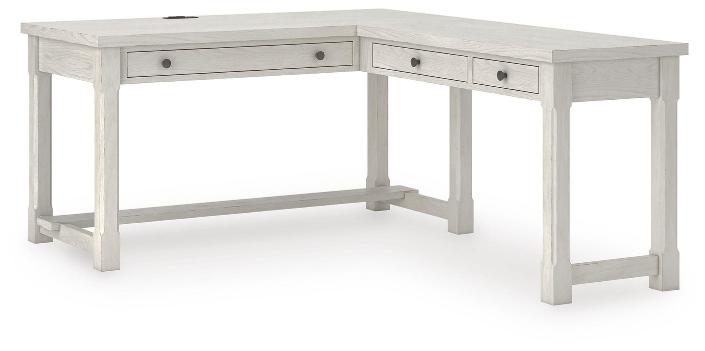 Robbinsdale L-Shaped Home Office Desk - Pierce Furniture Gallery