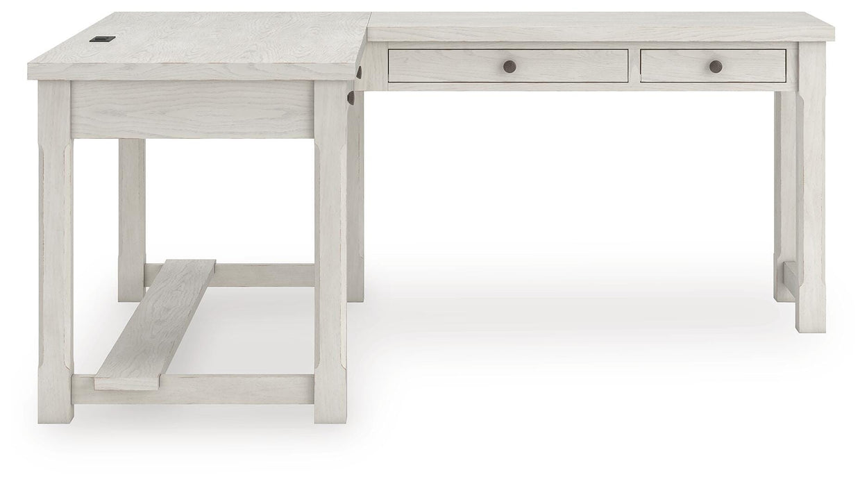 Robbinsdale L-Shaped Home Office Desk - Pierce Furniture Gallery