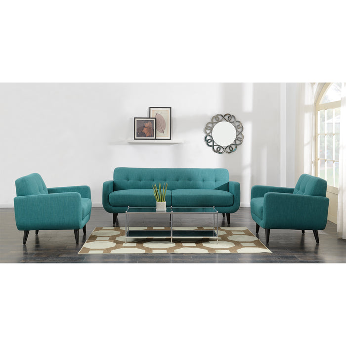 Hadley Sofa & Chair Set in Teal - Pierce Furniture Gallery