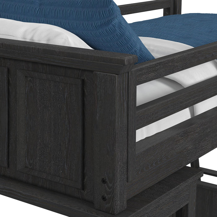 Hampton Kids Loft with Ladder and Desk with Speaker Bedroom Set