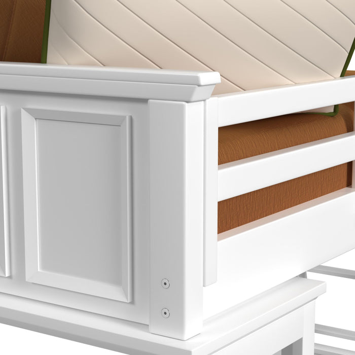 Hampton Kids Loft with Ladder and Desk with Speaker Bedroom Set