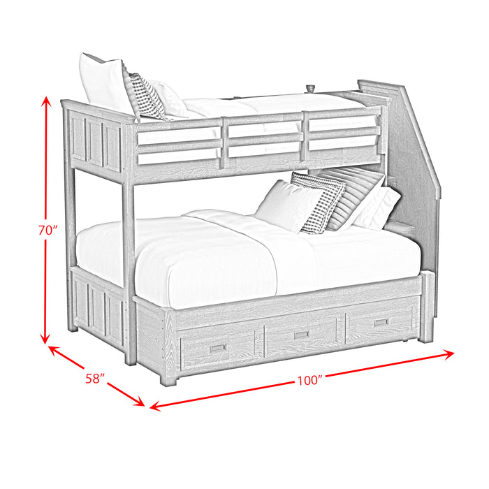 Hampton Kids Over Bunk with Staircase and Trundle