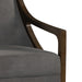 Hopkins Chair w/Brown Arm Columbia Charcoal (ISTA 3) - Pierce Furniture Gallery