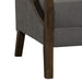 Hopkins Chair w/Brown Arm Columbia Charcoal (ISTA 3) - Pierce Furniture Gallery