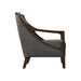 Hopkins Chair w/Brown Arm Columbia Charcoal (ISTA 3) - Pierce Furniture Gallery