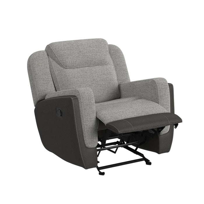 Hornet Motion Glider Recliner in Rancho Grey - Pierce Furniture Gallery