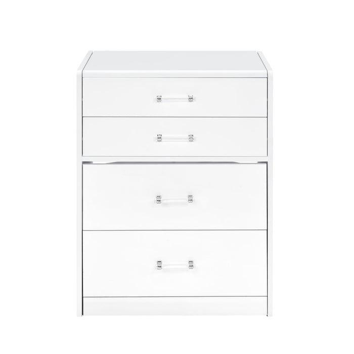 Irvine Mini Dressing Table with Stool, LED and USB in Glossy White